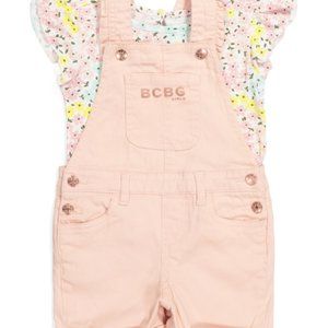 BCBG Infant Girls Floral Shortalls Set